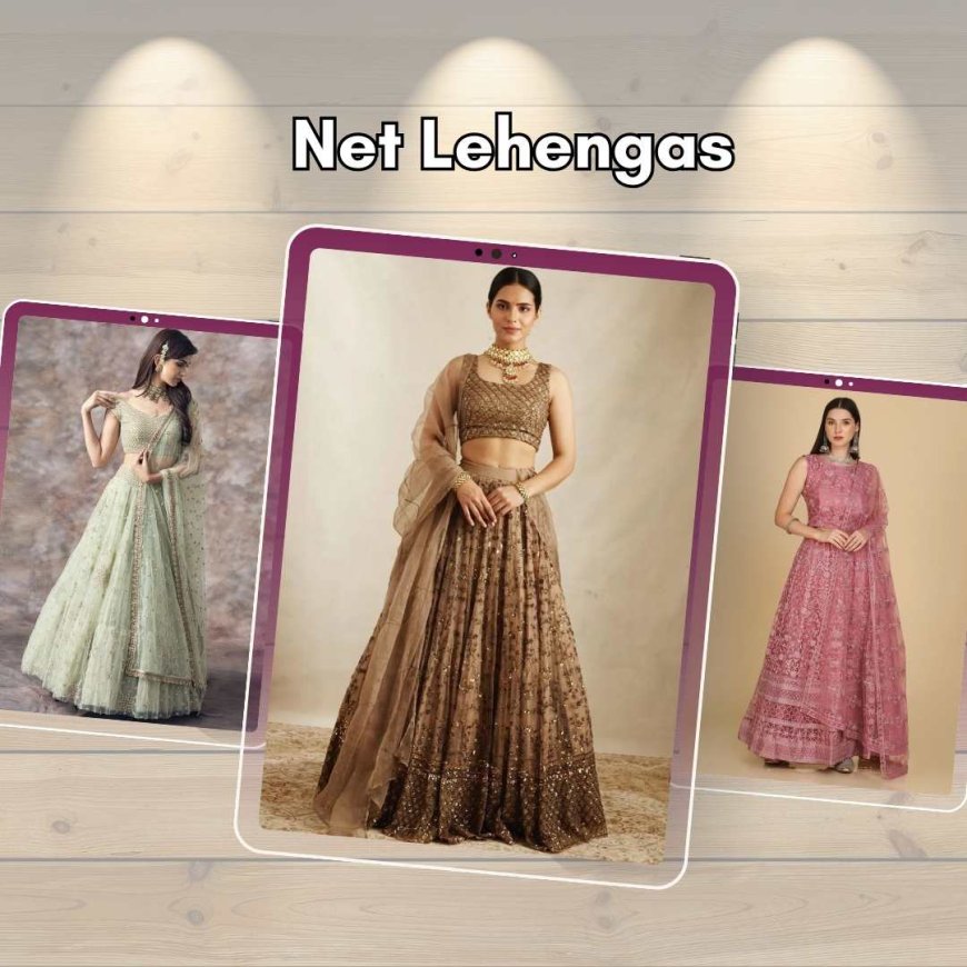 Delicate Designs and Dazzling Looks – Net Lehengas That Shine